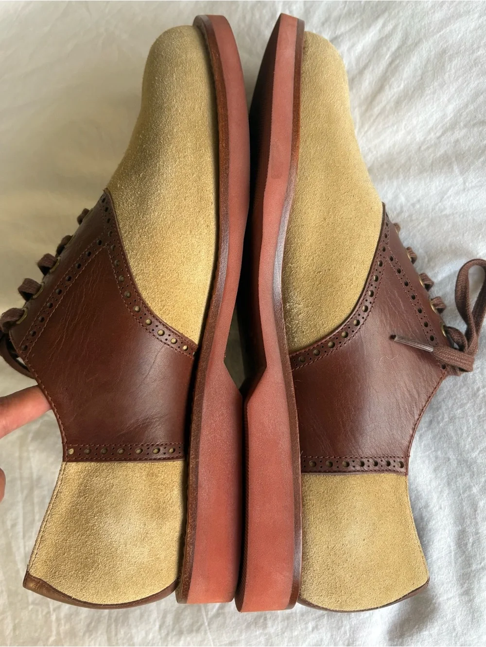 Polo Ralph Lauren Rhett Suede Leather Saddle Shoes Men's Size 10